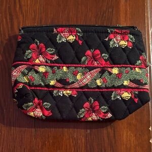 Festive Quilted Black Vera Bradley Pouch